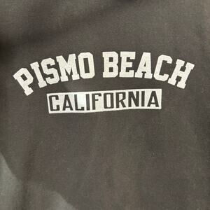 Pismo Beach Camo Sleeve Hoodie XL Black Graphic Pullover A.M.S. Army Hunting